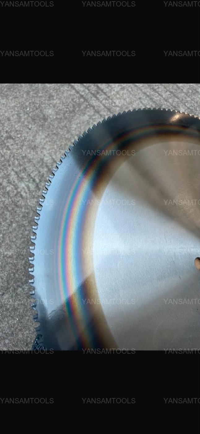 Cermet flying saw blade tooth geometry example
