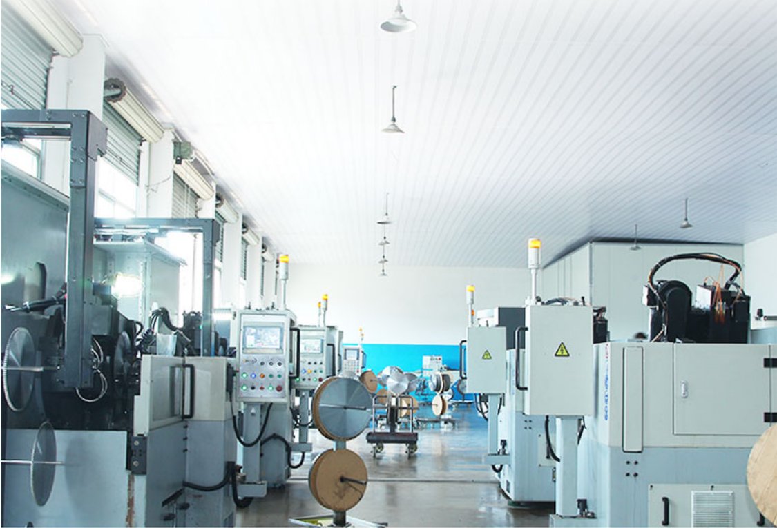 Modern saw blade manufacturing workshop